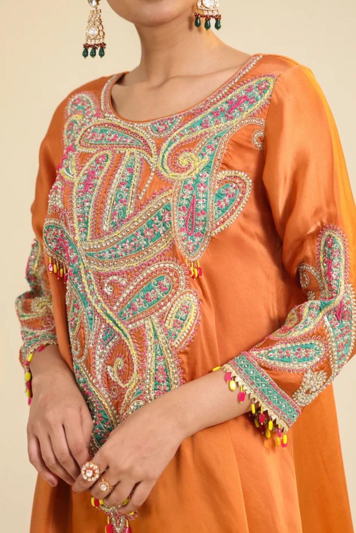 Rust Paisley Asar Kurta Set