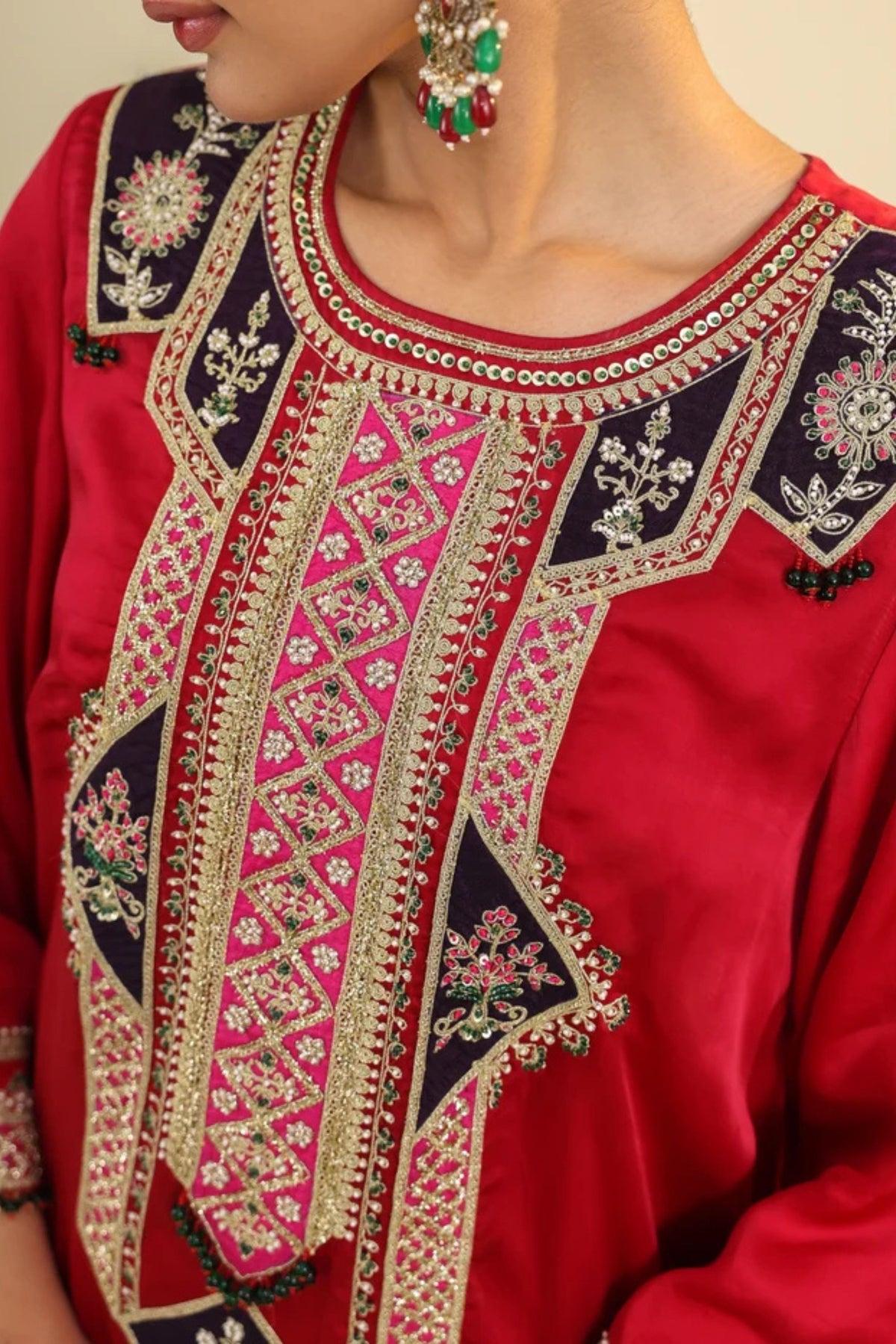 Red Amayra Kurta Set