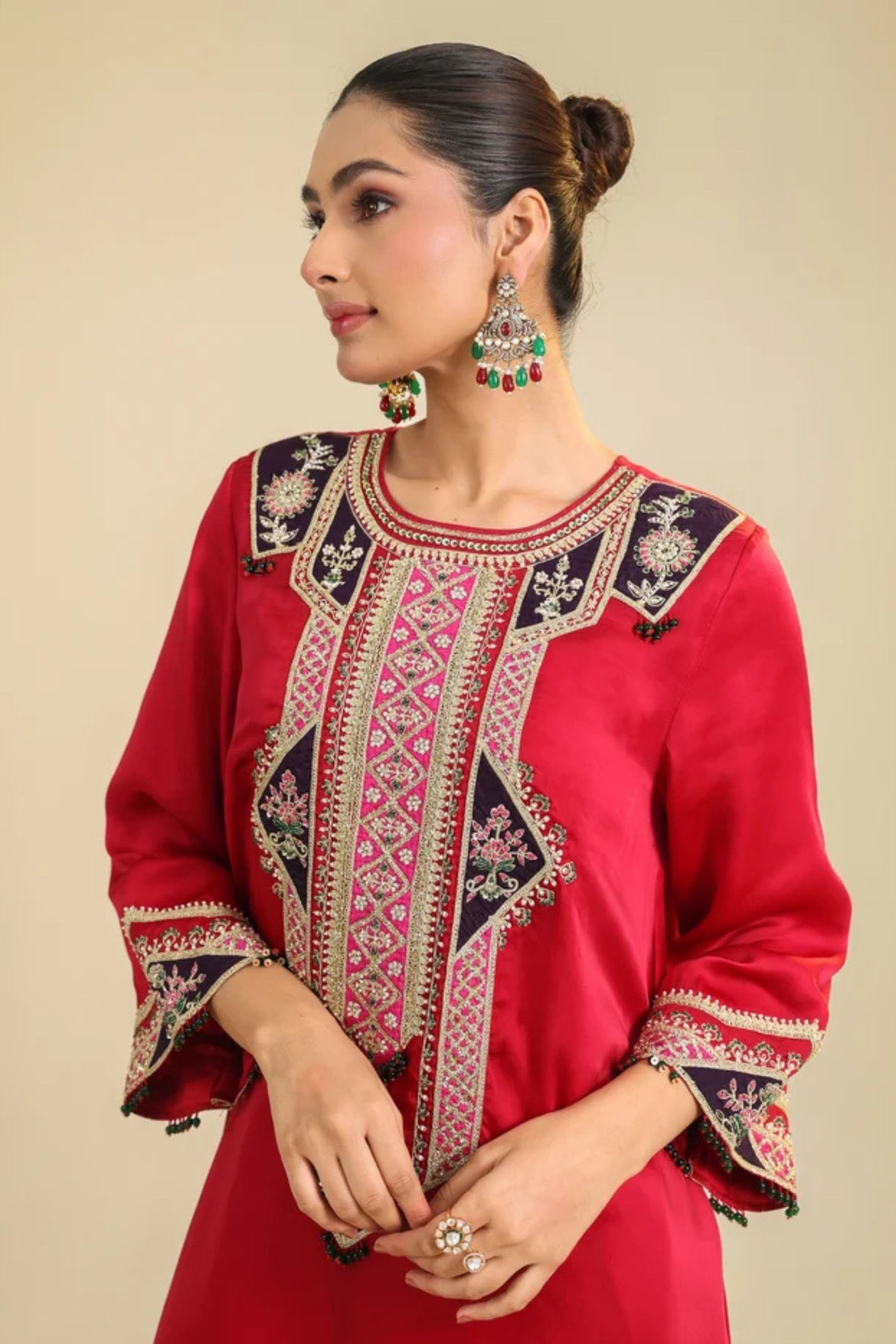 Red Amayra Kurta Set