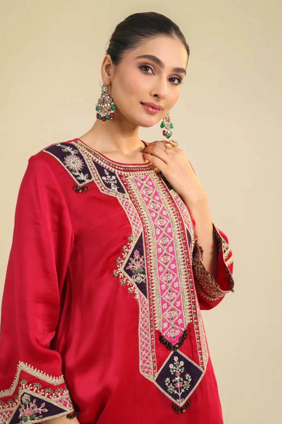 Red Amayra Kurta Set