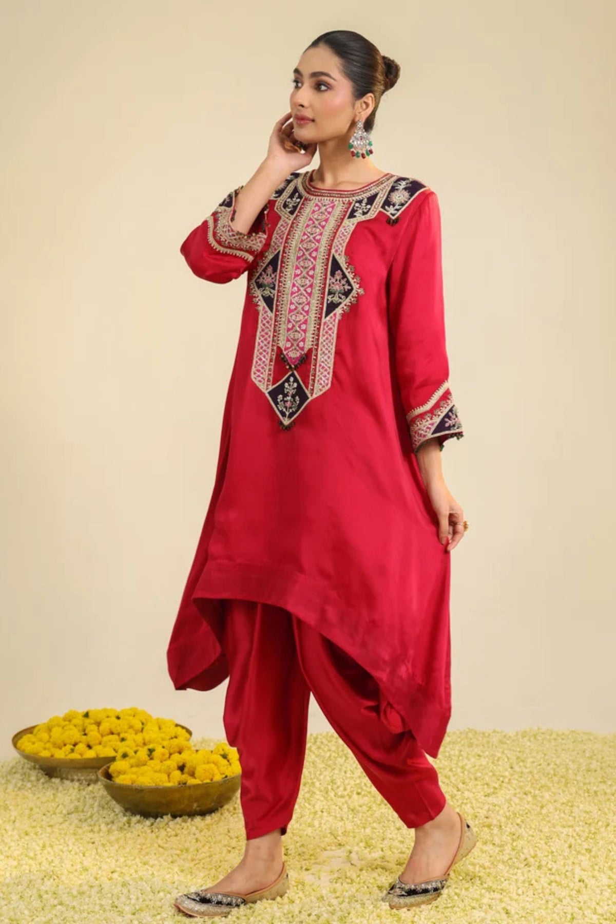 Red Amayra Kurta Set