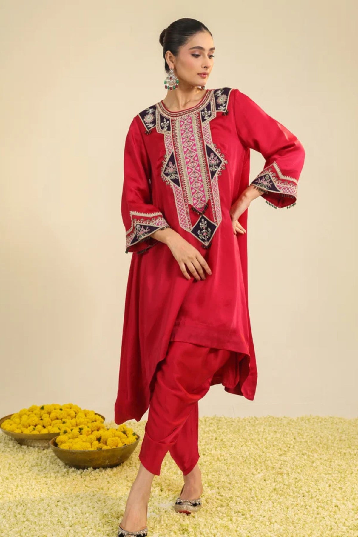 Red Amayra Kurta Set