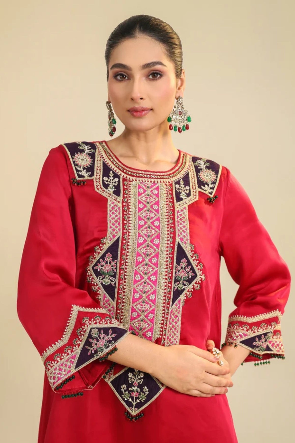 Red Amayra Kurta Set