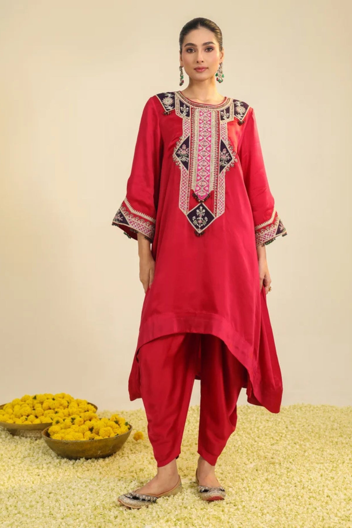 Red Amayra Kurta Set