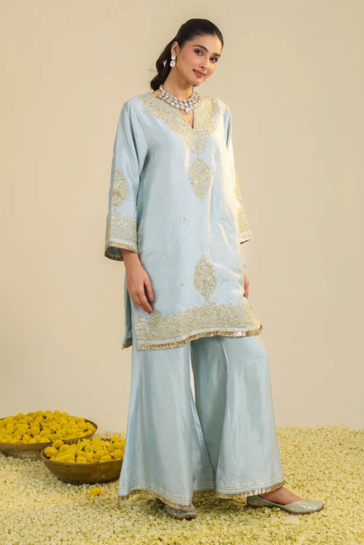 Powder Blue Gulmarg Kurta Set