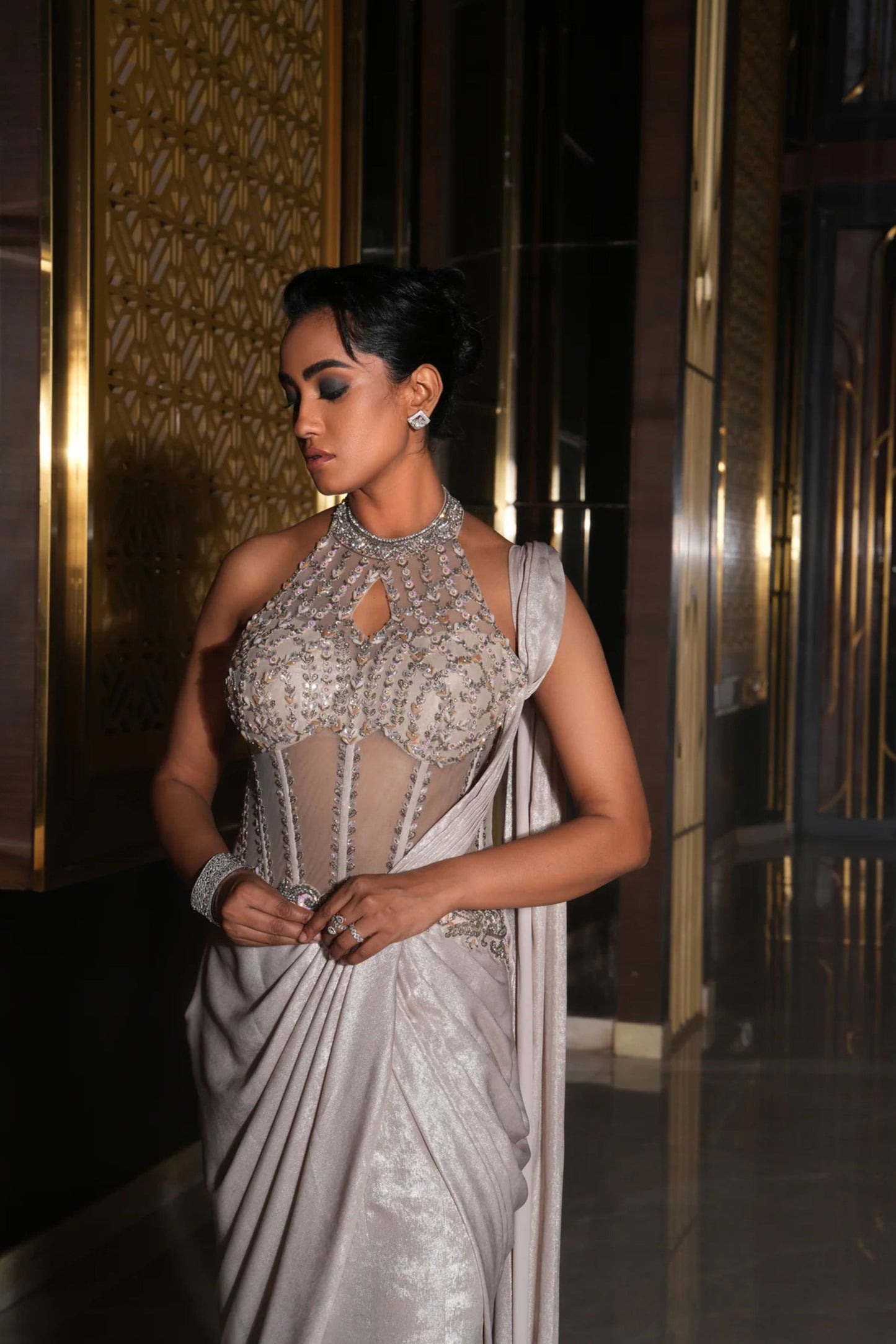Liyana Draped Gown