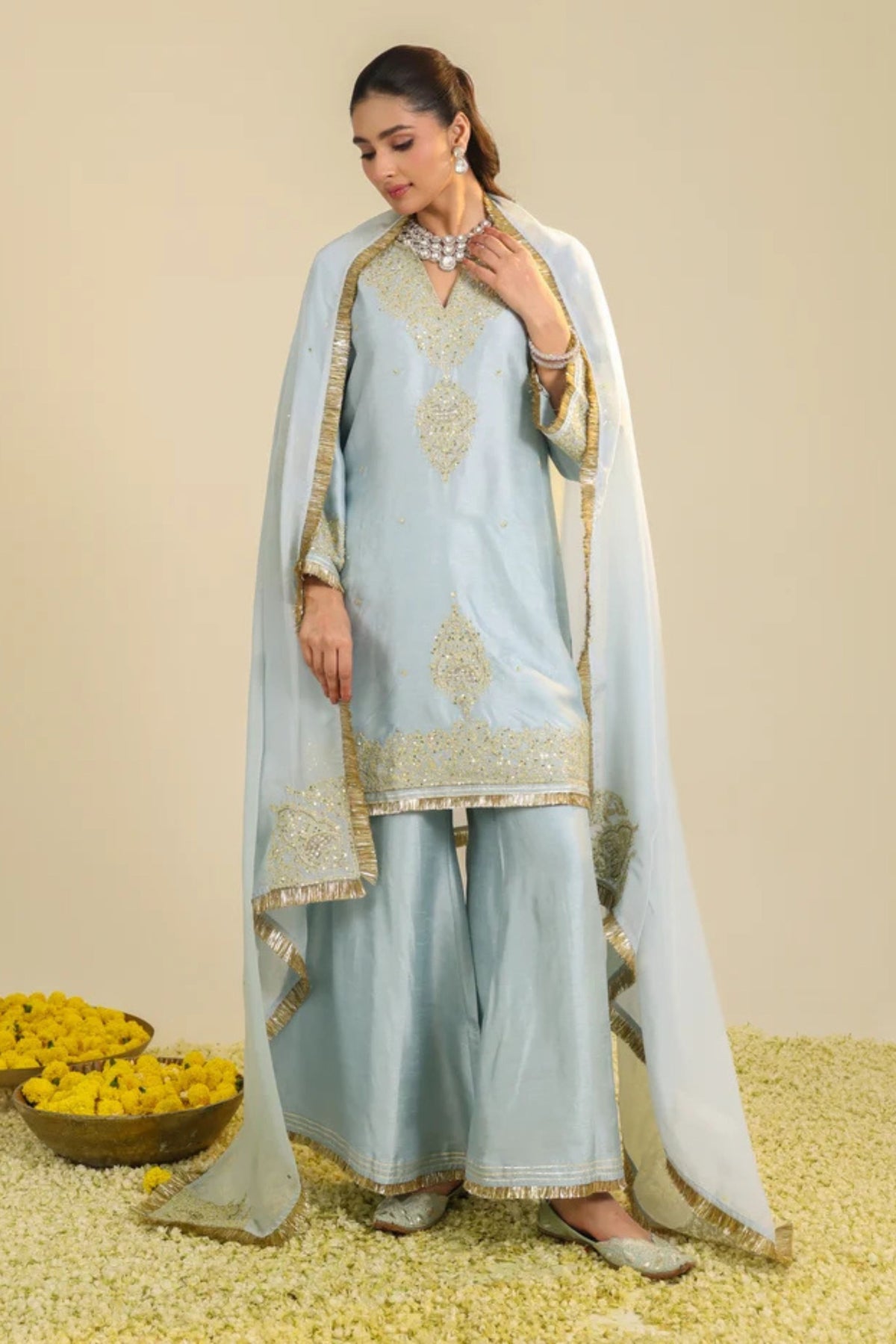 Powder Blue Gulmarg Kurta Set