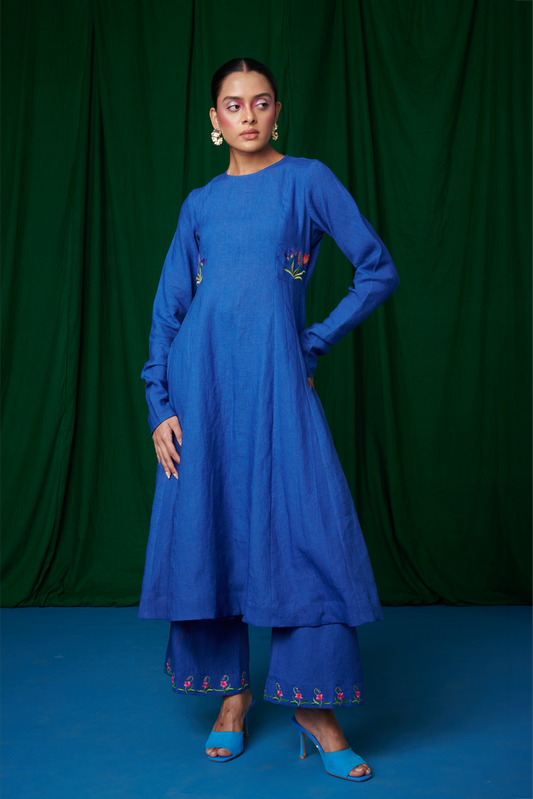 Neelam Linen Anarkali Kurta Set