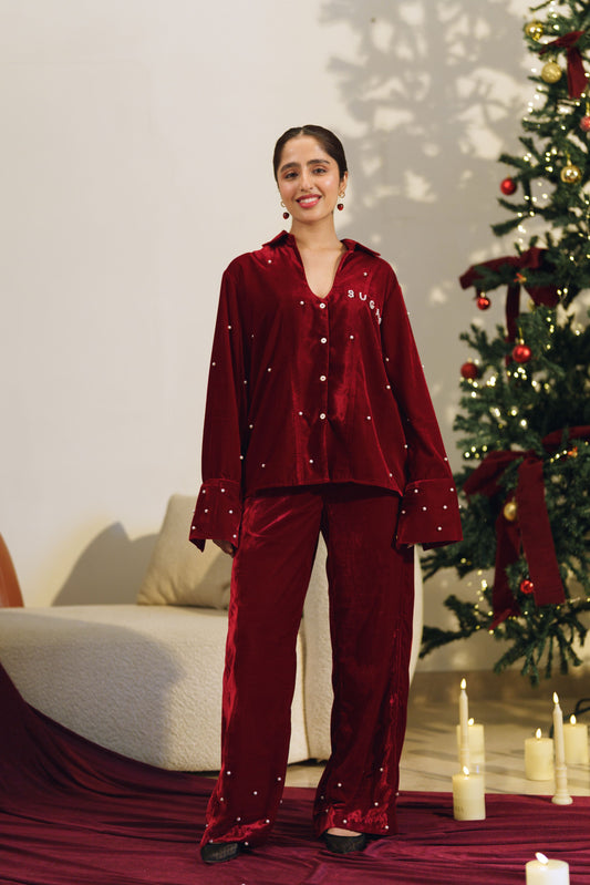 Holiday pearl shirt