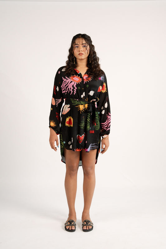 Marine shirt dress
