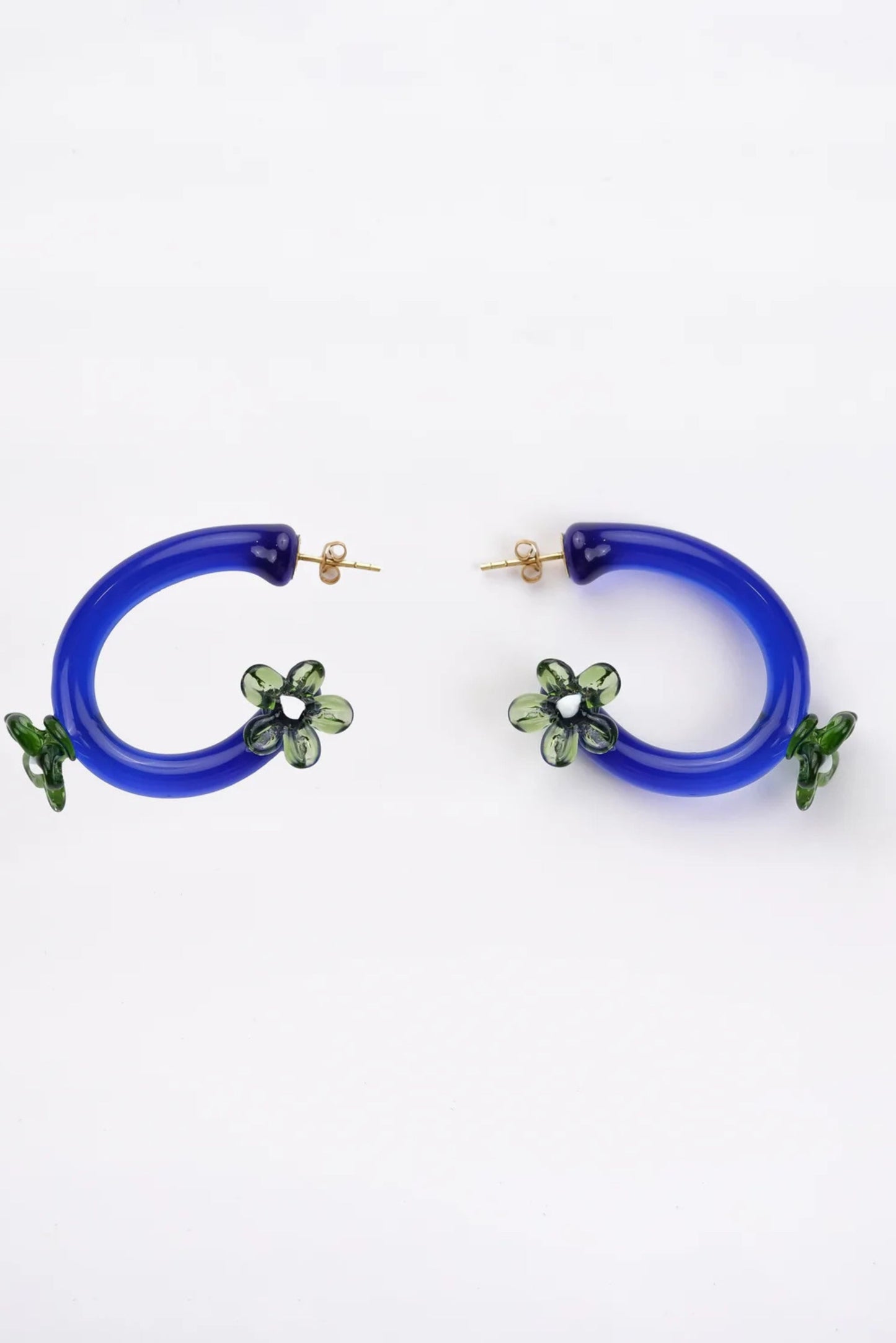 Curly Flower Hoop earrings