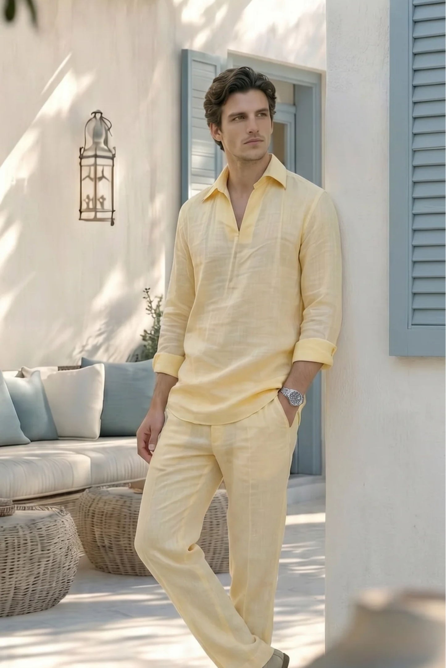 LEMON YELLOW SHIRT WITH BOTTOMS