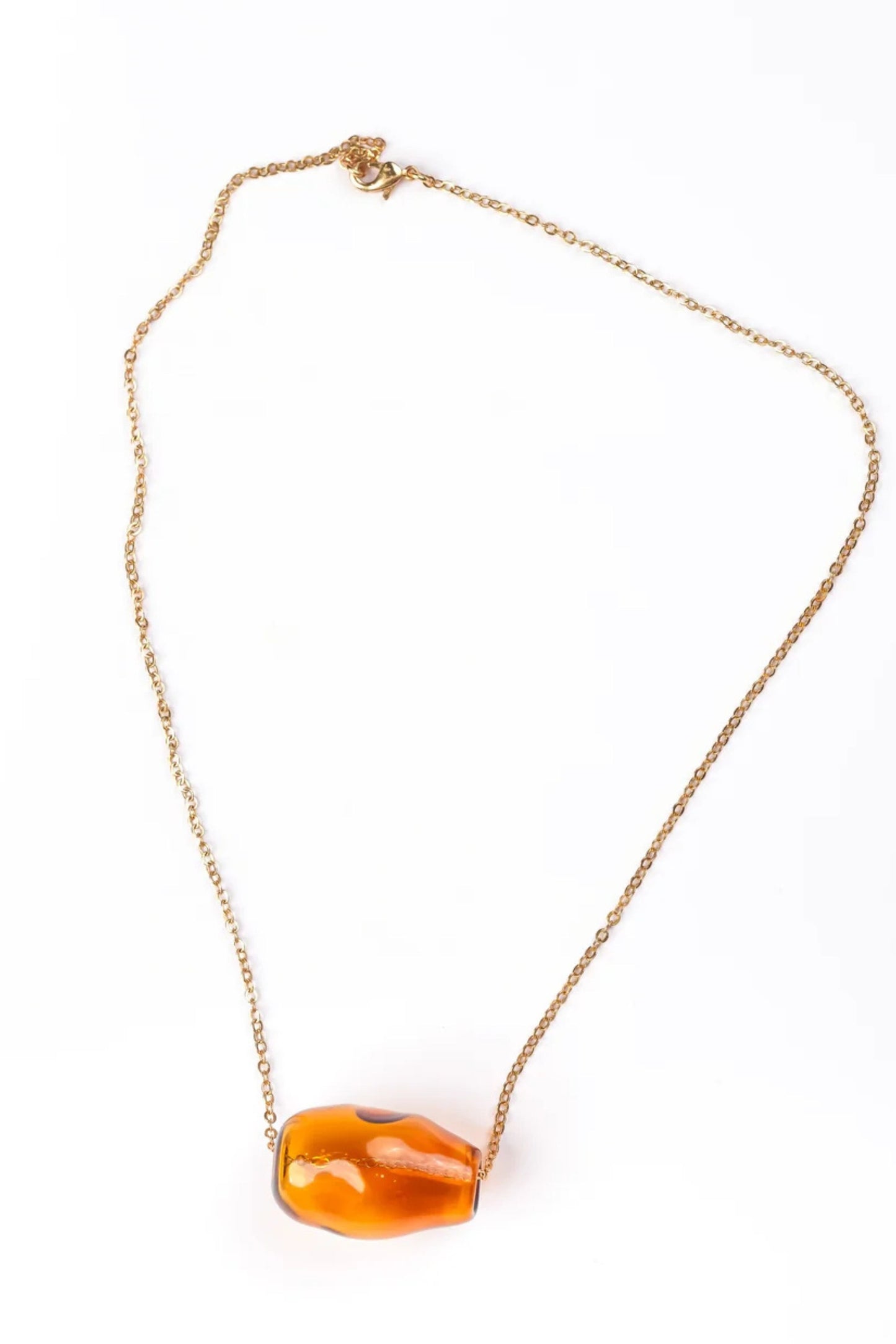 Sleek Bubble Chain in Amber