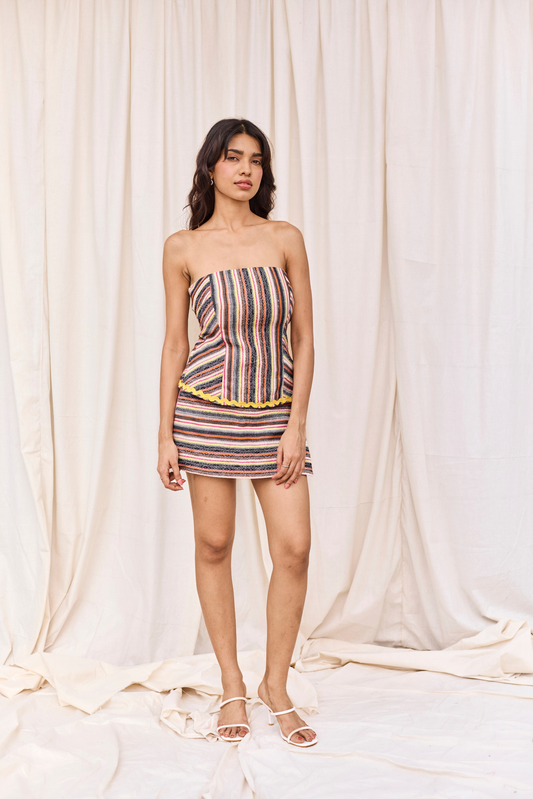 Multicolour Striped Skort