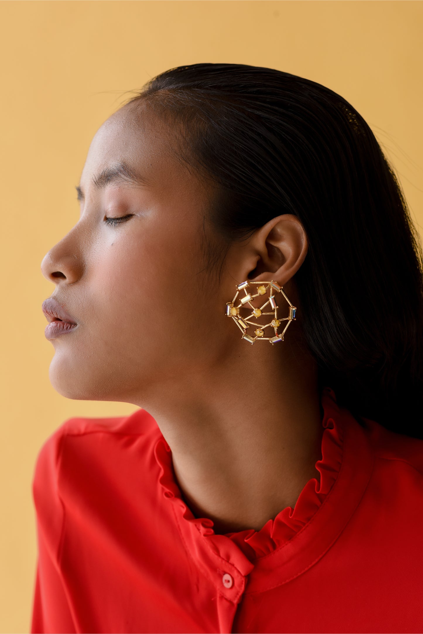 Candy Floss Earrings  - Yellow