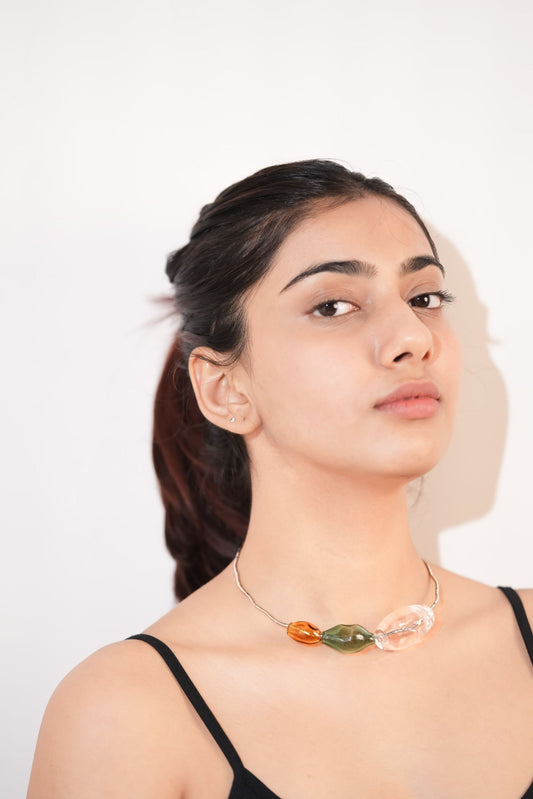 3 Bubbles Choker in Green (Pre-order)