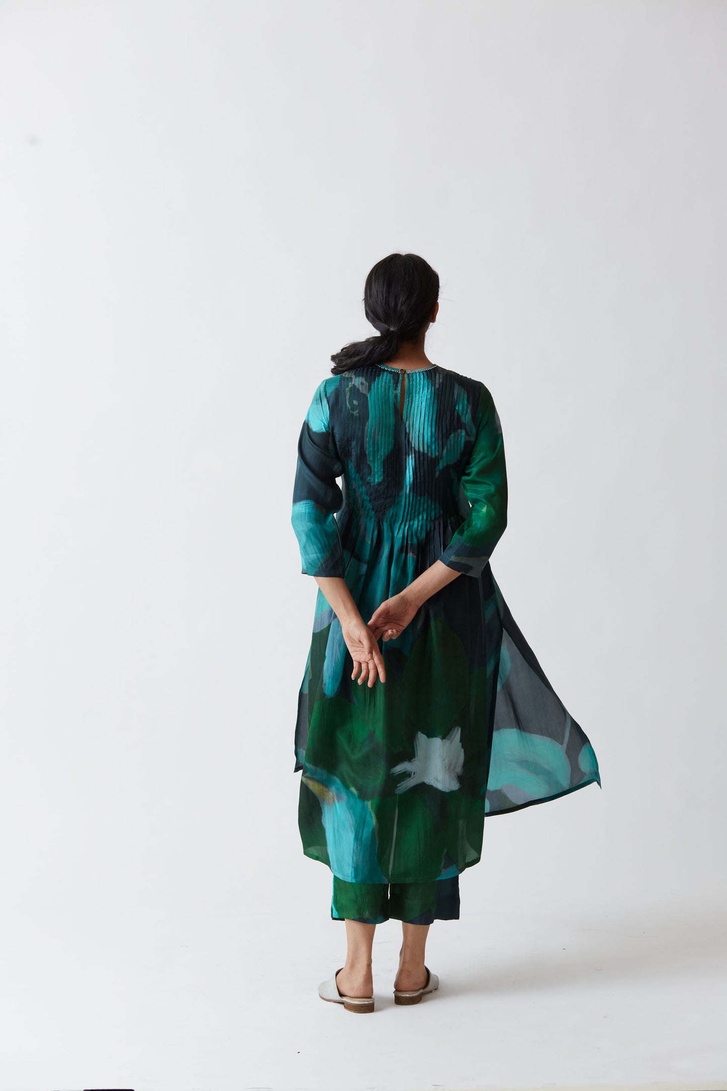 EMERALD SILK KURTA SET