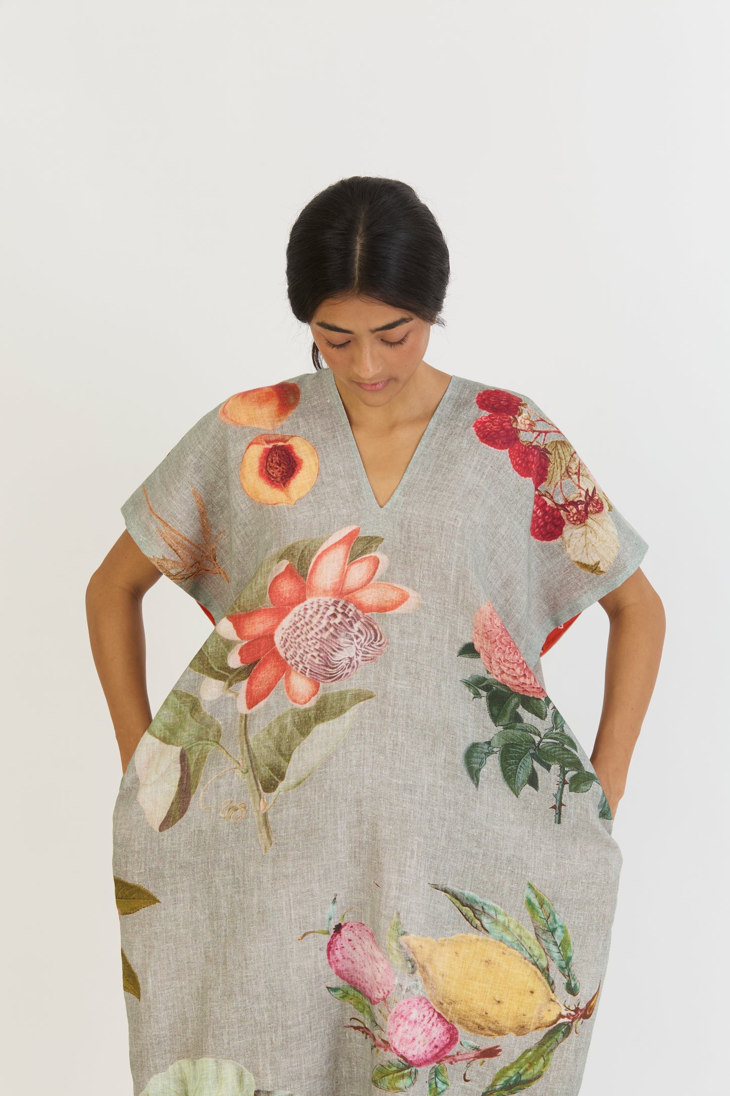 JUNIPER LINEN KAFTAN DRESS