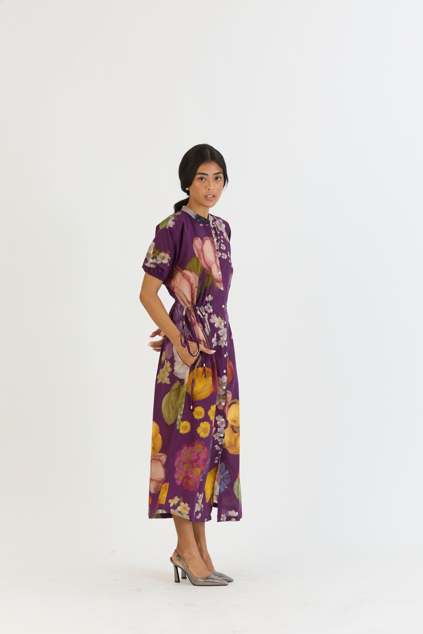 JAMUN SIDE TIE UP DRESS