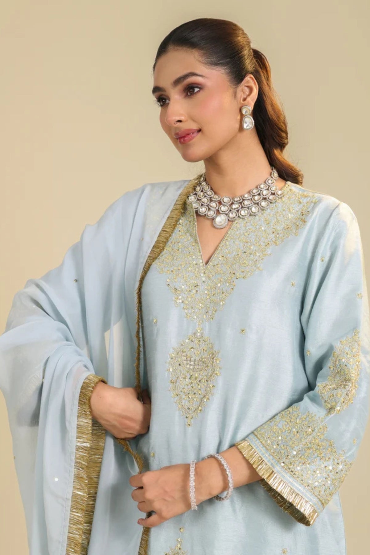 Powder Blue Gulmarg Kurta Set