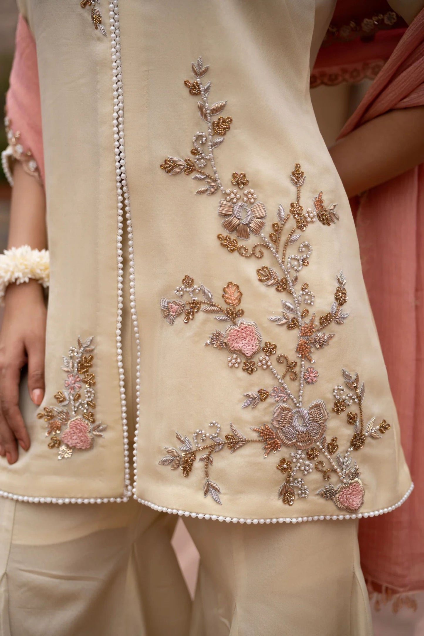 Gulbahaar Hand-Embroidered Gharara Set