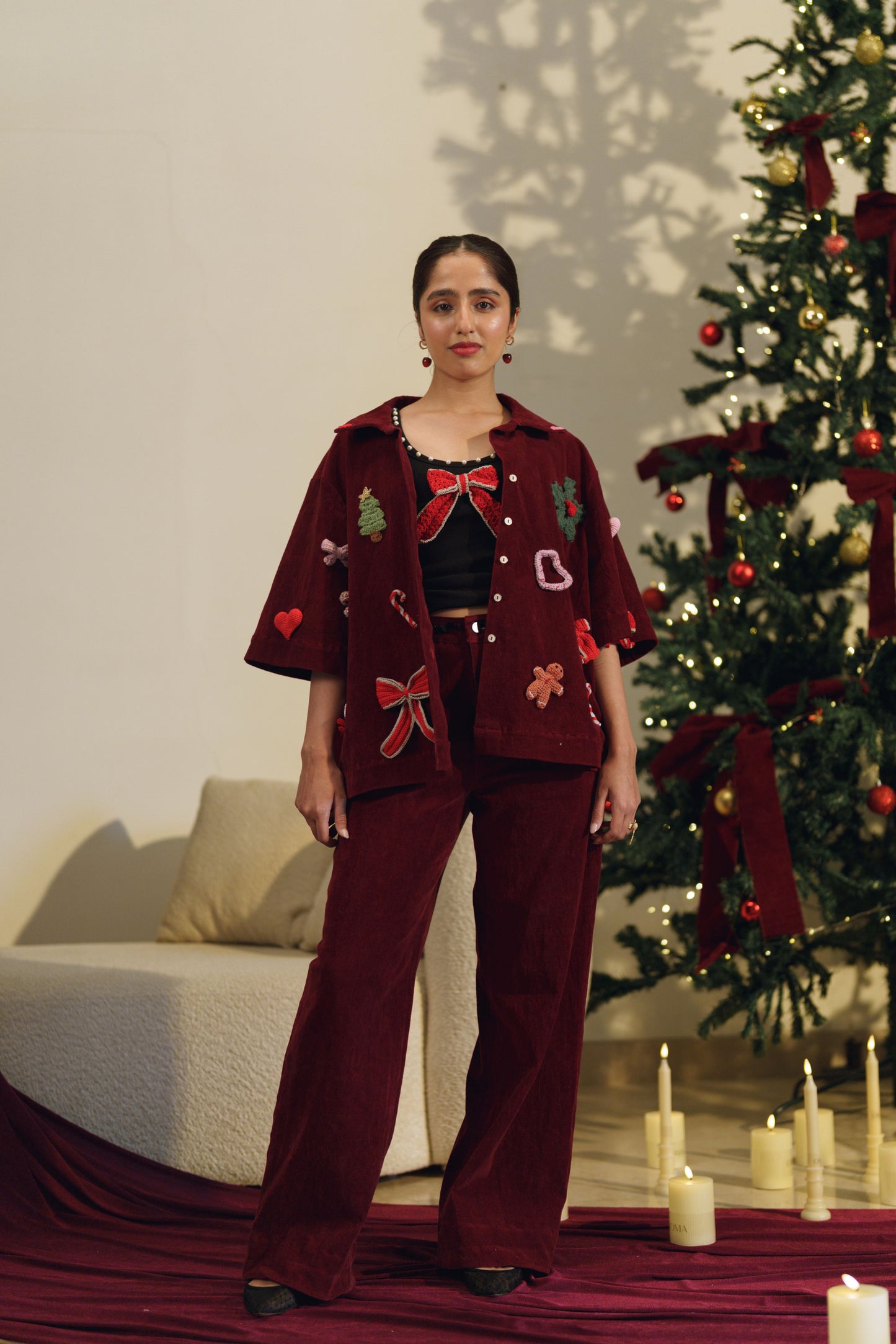 Candy cane oversized shirt