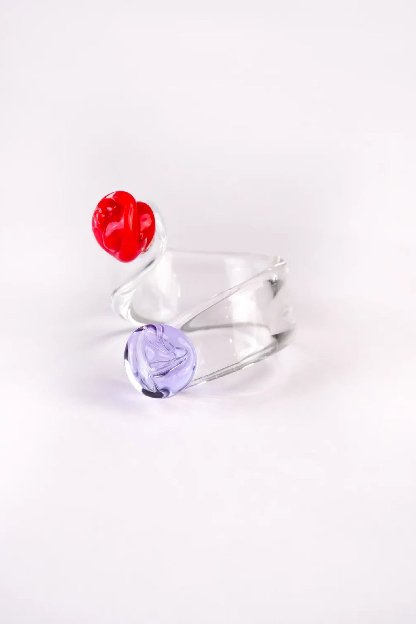 The Twisted Rose Ring (red and pink)