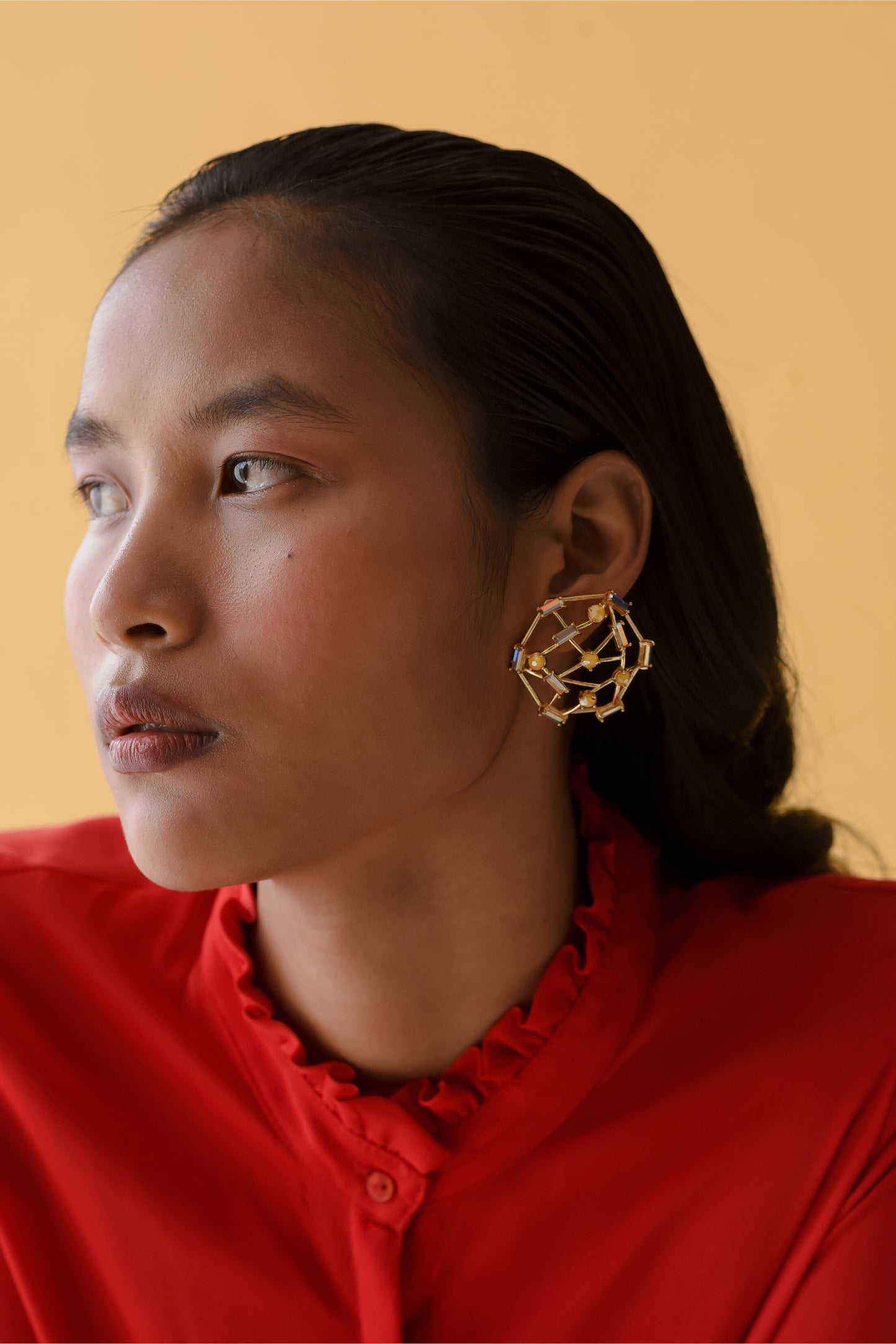 Candy Floss Earrings  - Yellow