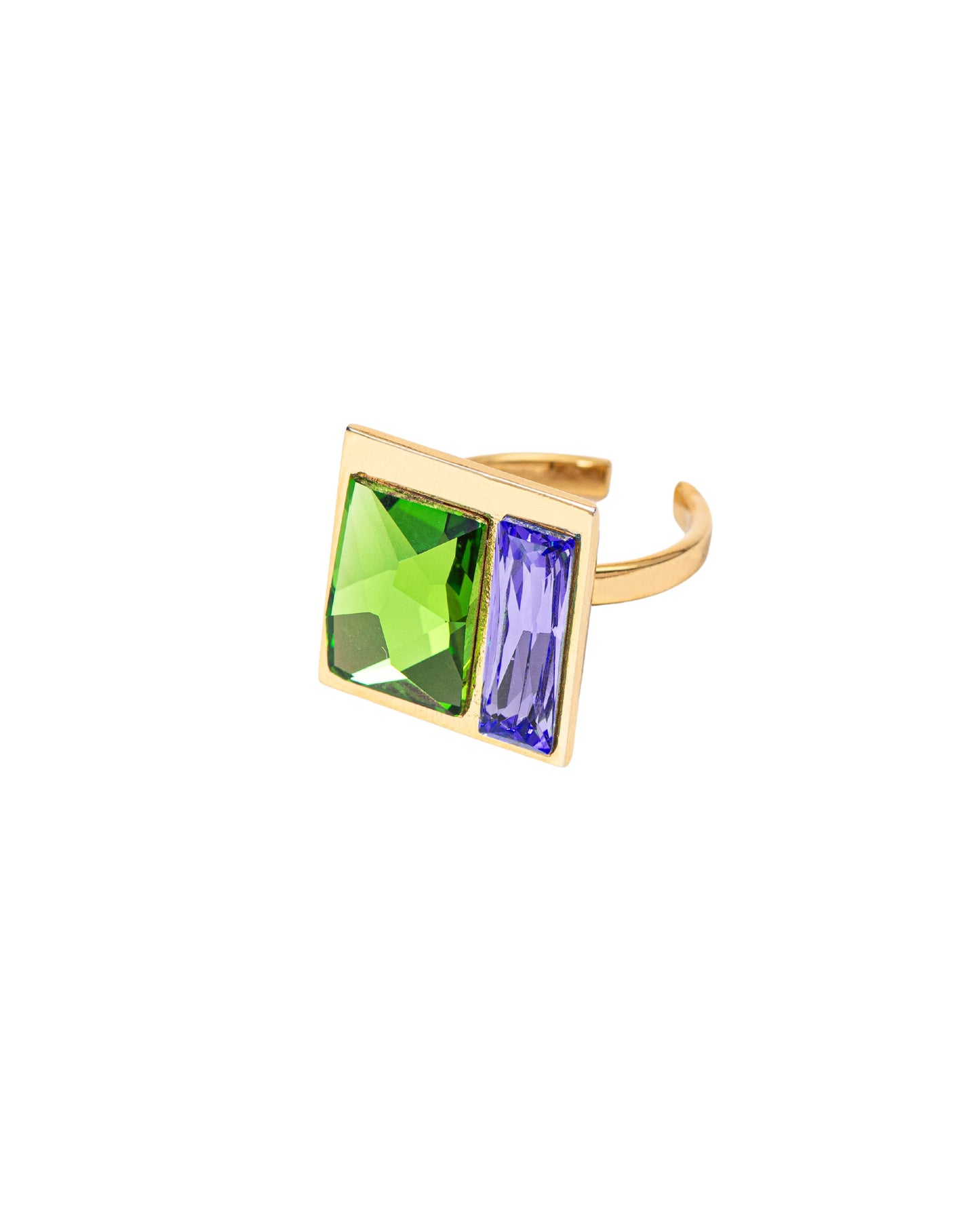 FUSION CRYSTAL RING - FERN AND LAVENDER