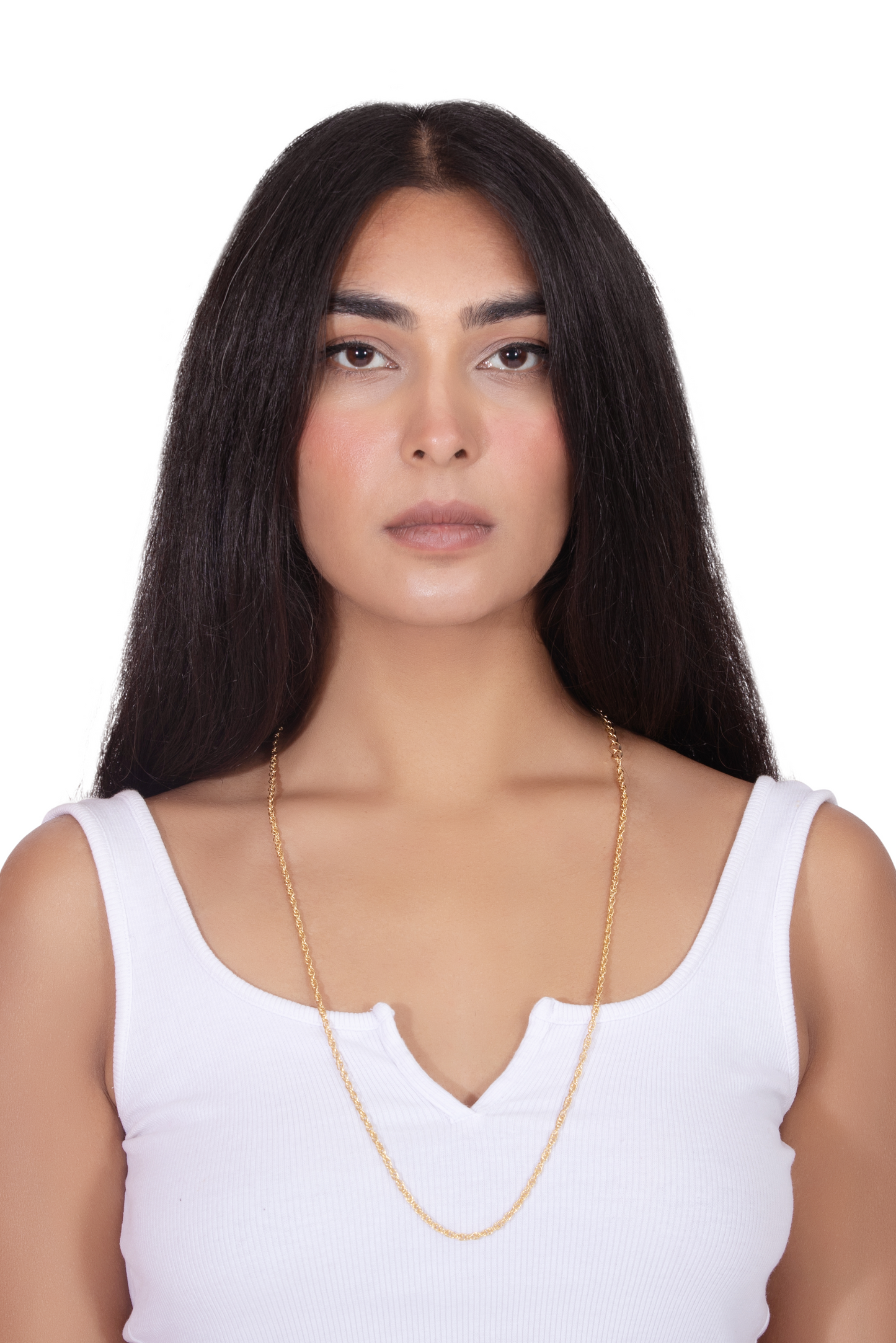 Amal Long Gold Chain Necklace