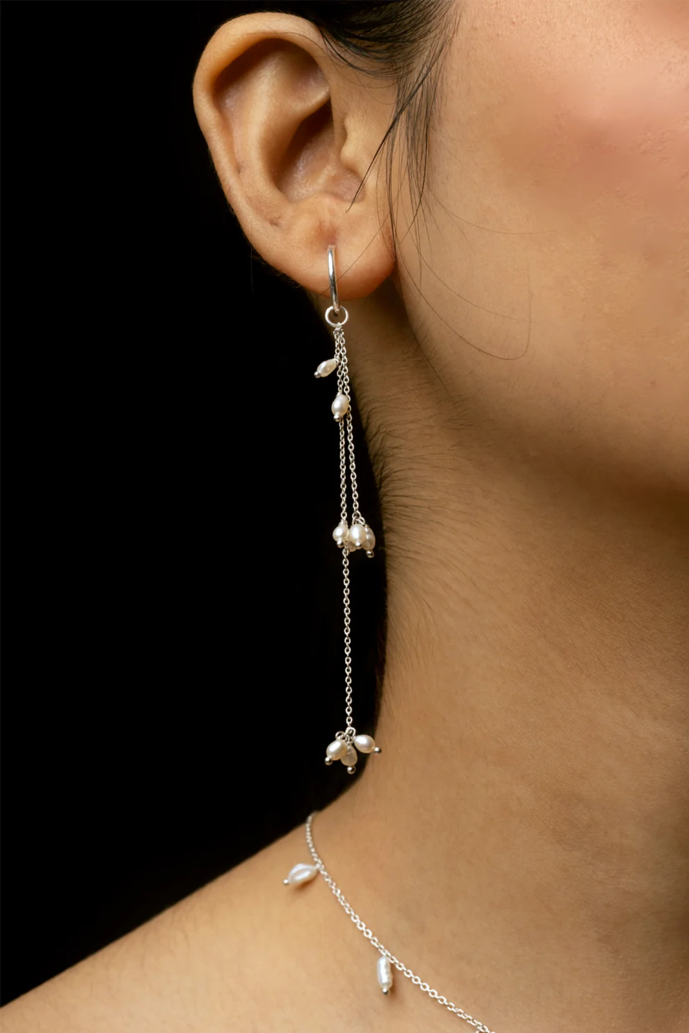 Rohini Rice Pearl Baali Danglers