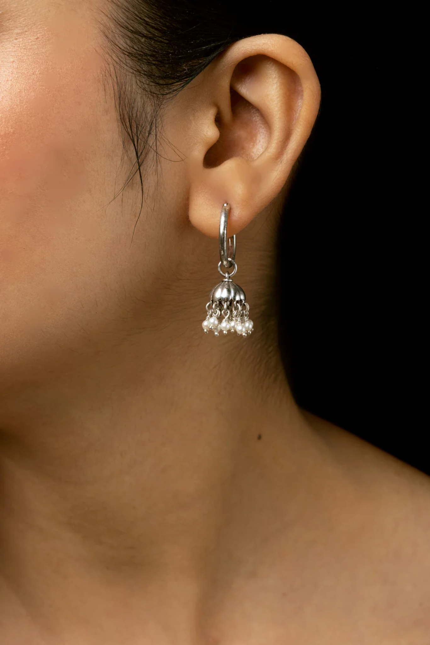 Nanni Jhumki- Small Jhumki with Pearl Latkan