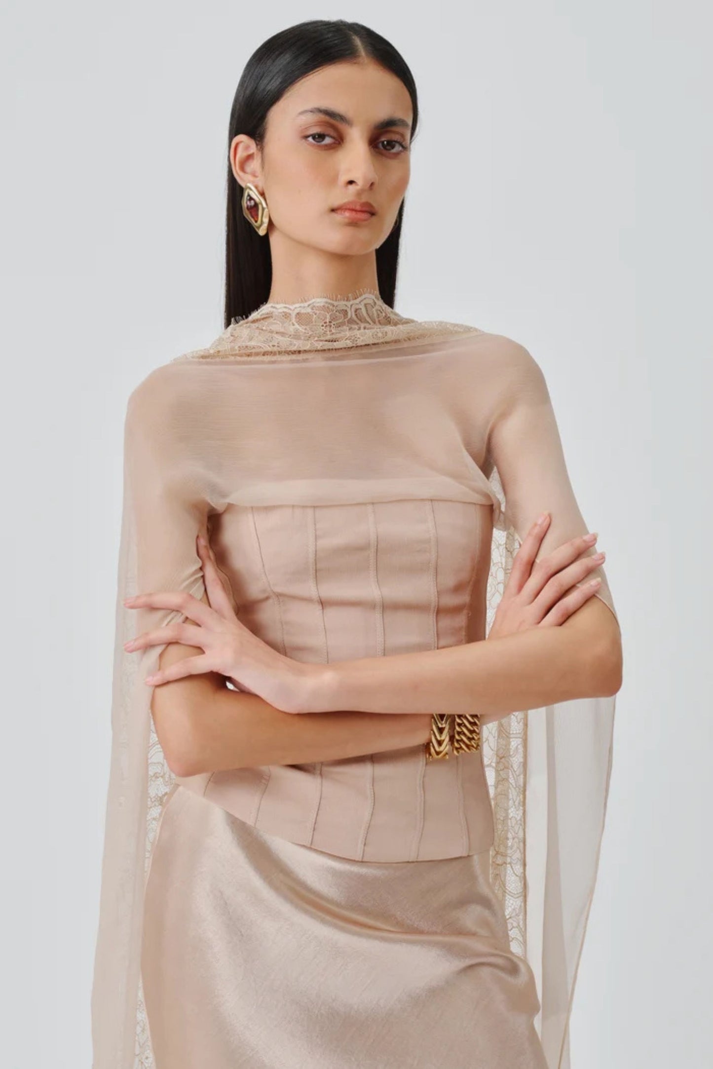 Soft Veil Corset Top
