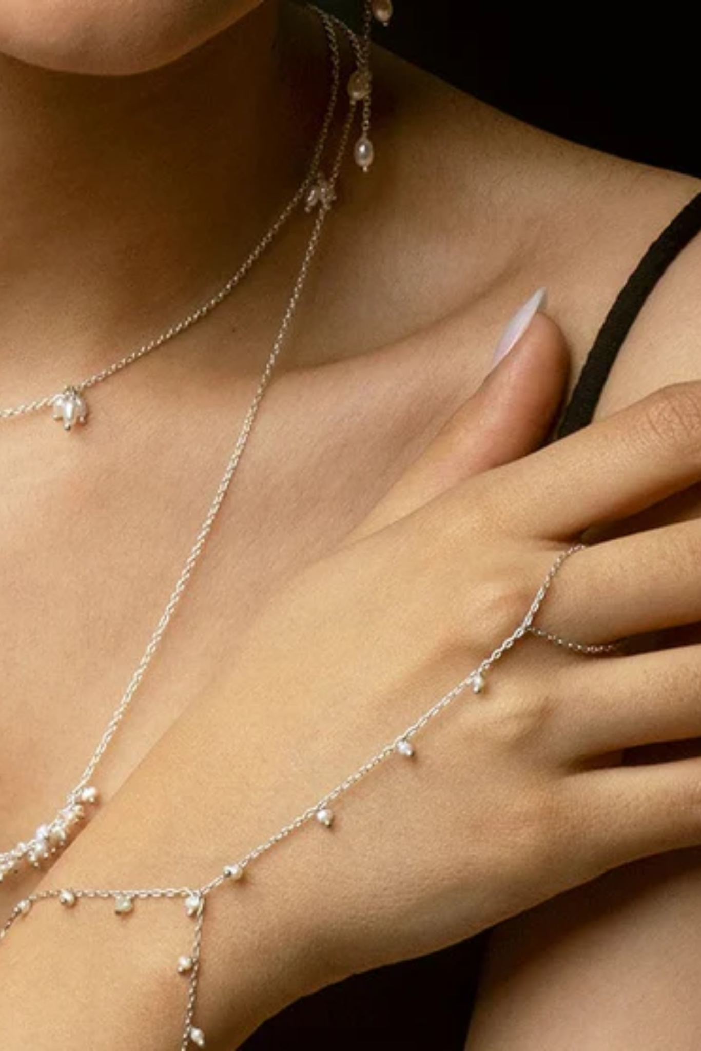 Rohini Pearl Hand Harness