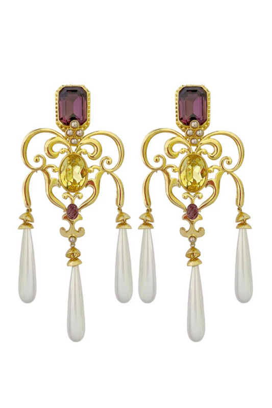 Fleur Crystal Danglers