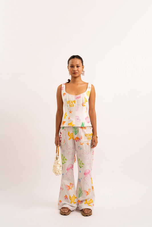 Sugar on the beach sleeveless corset