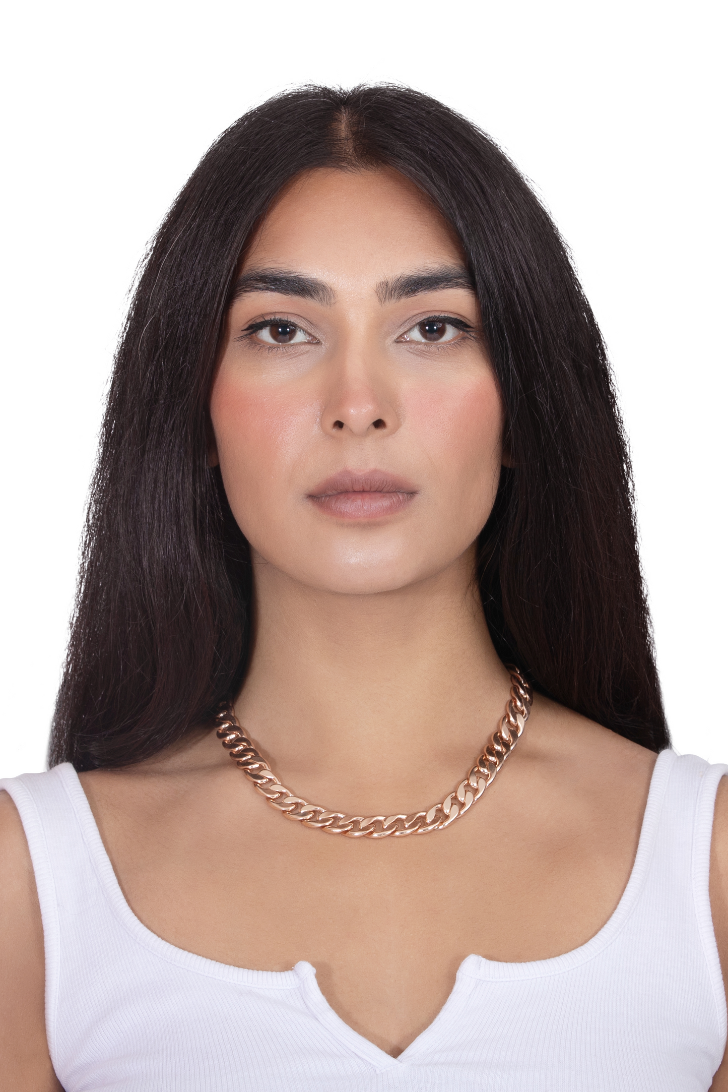 Ananda Rose Gold Chunky Chain Necklace