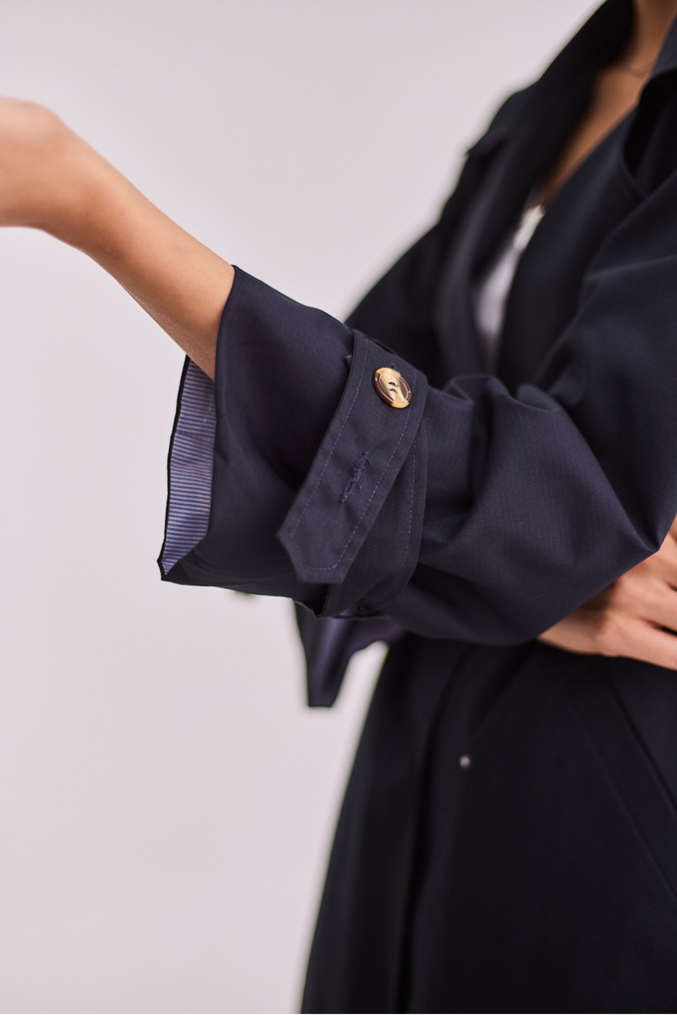 Navy Blue Trench Coat