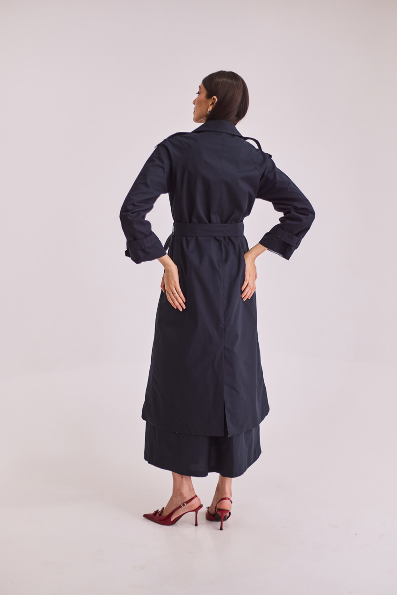 Navy Blue Trench Coat