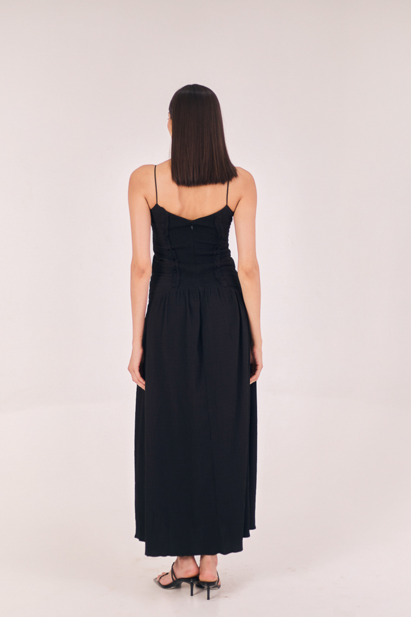 Black Flared Sleeveless Dress