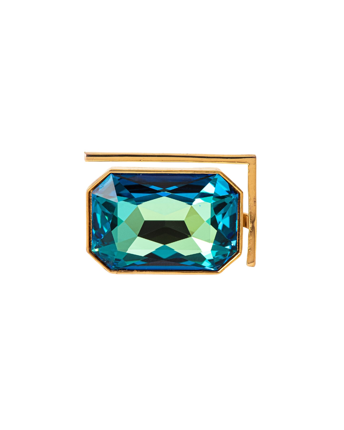 RADIANCE COCKTAIL RING - PEACOCK BLUE