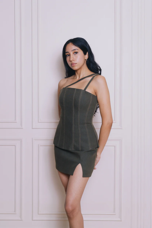 OLIVE STRAP CORSET