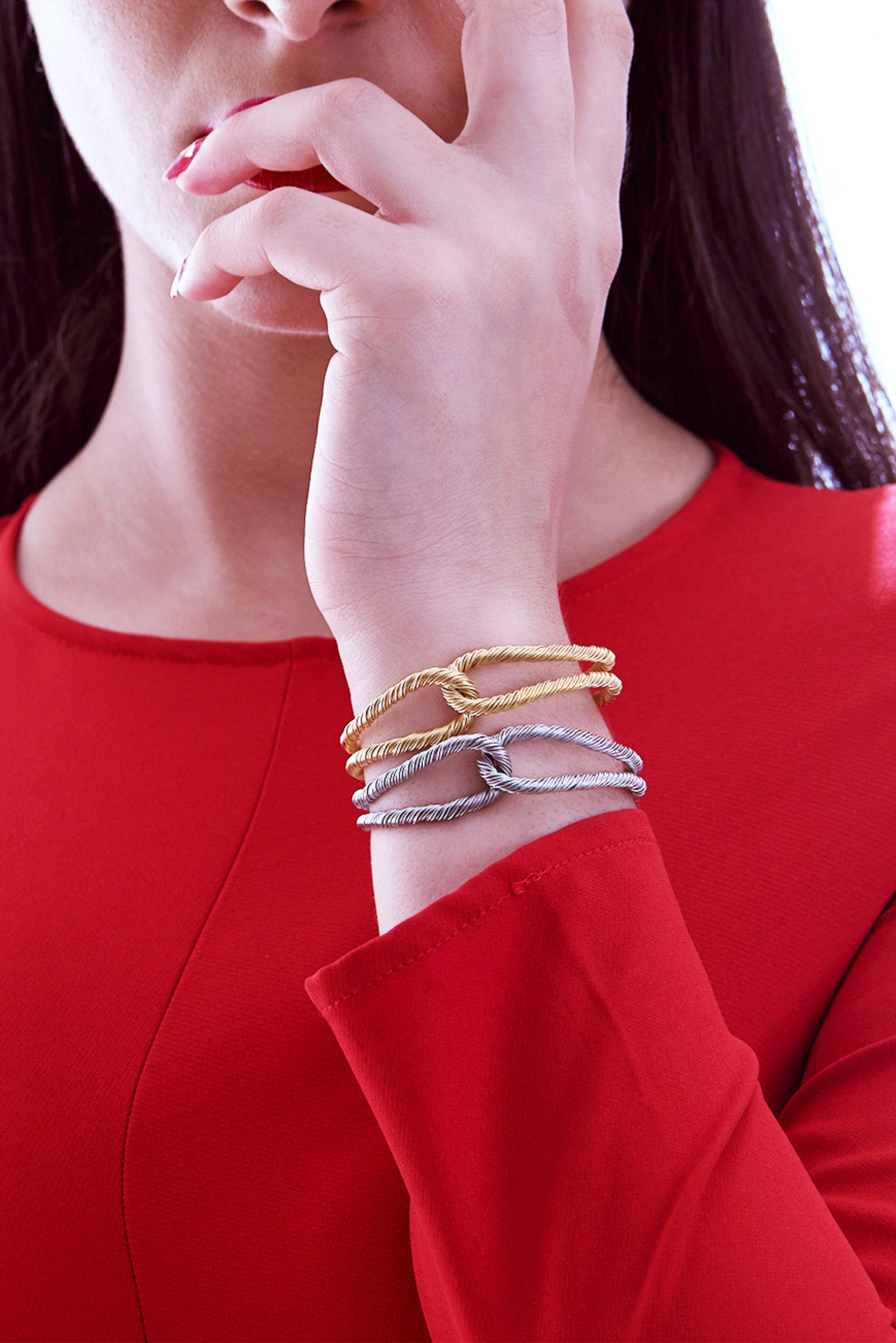 Threaded Interlocked Bracelet