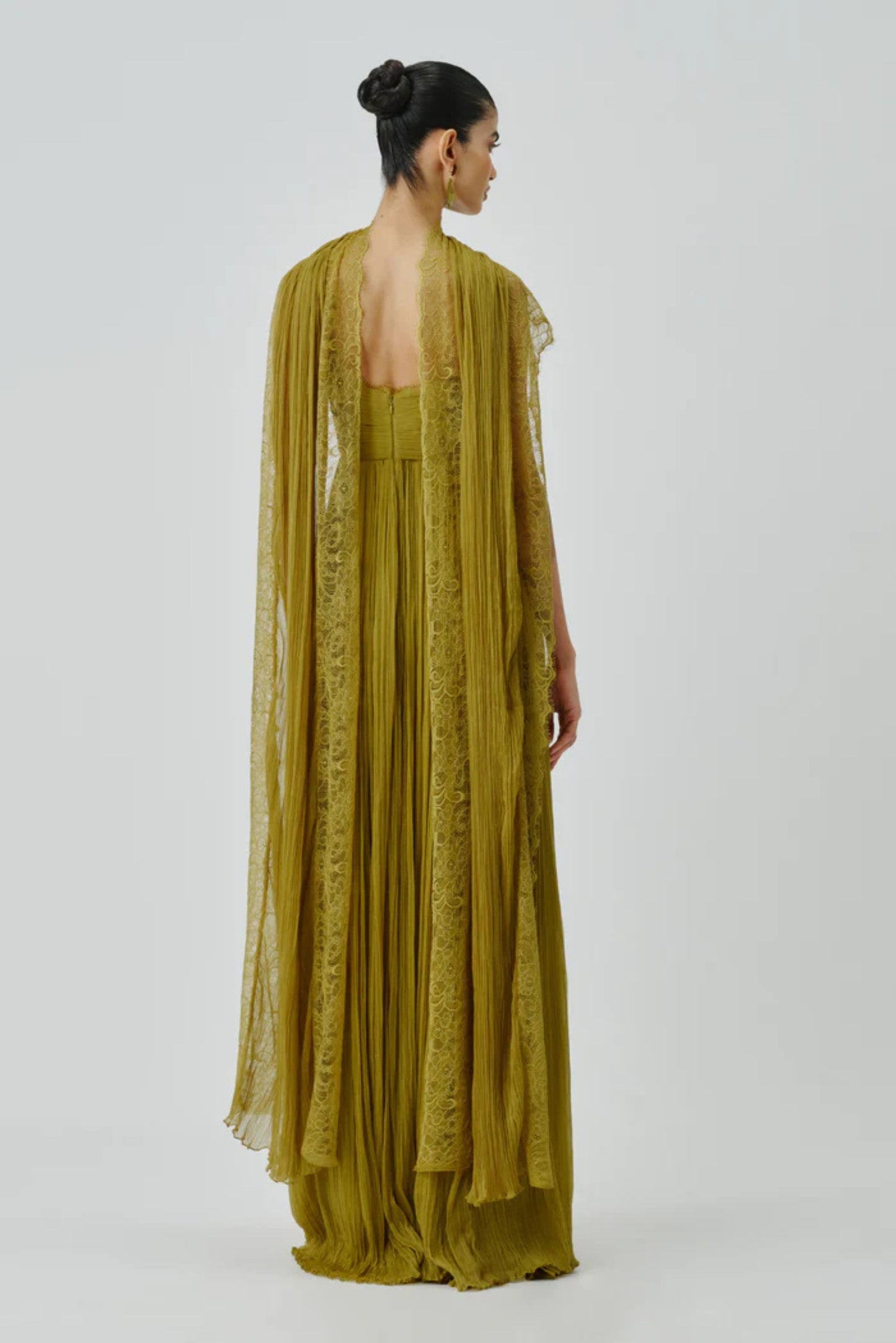 Chartreuse Ruched Dress