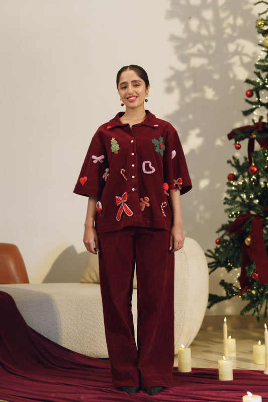 Candy cane oversized shirt