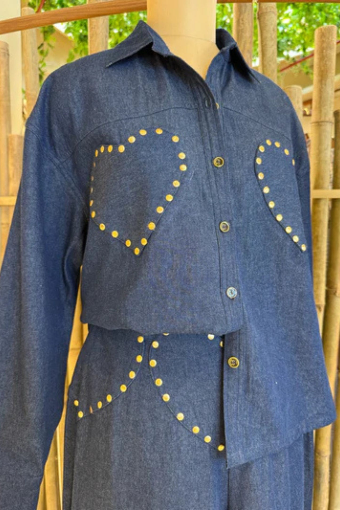 Heart breaker denim shirt