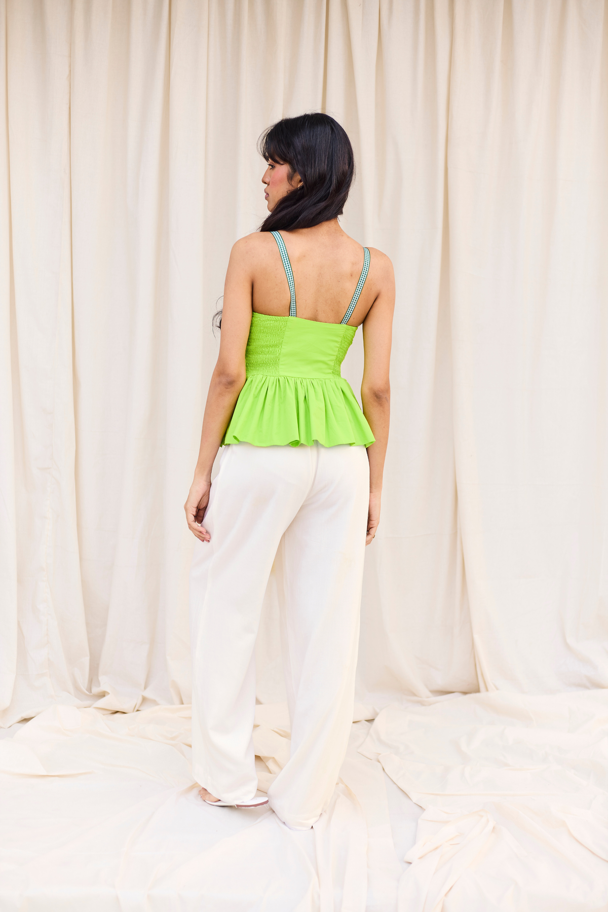 Green Top With Bow Detail