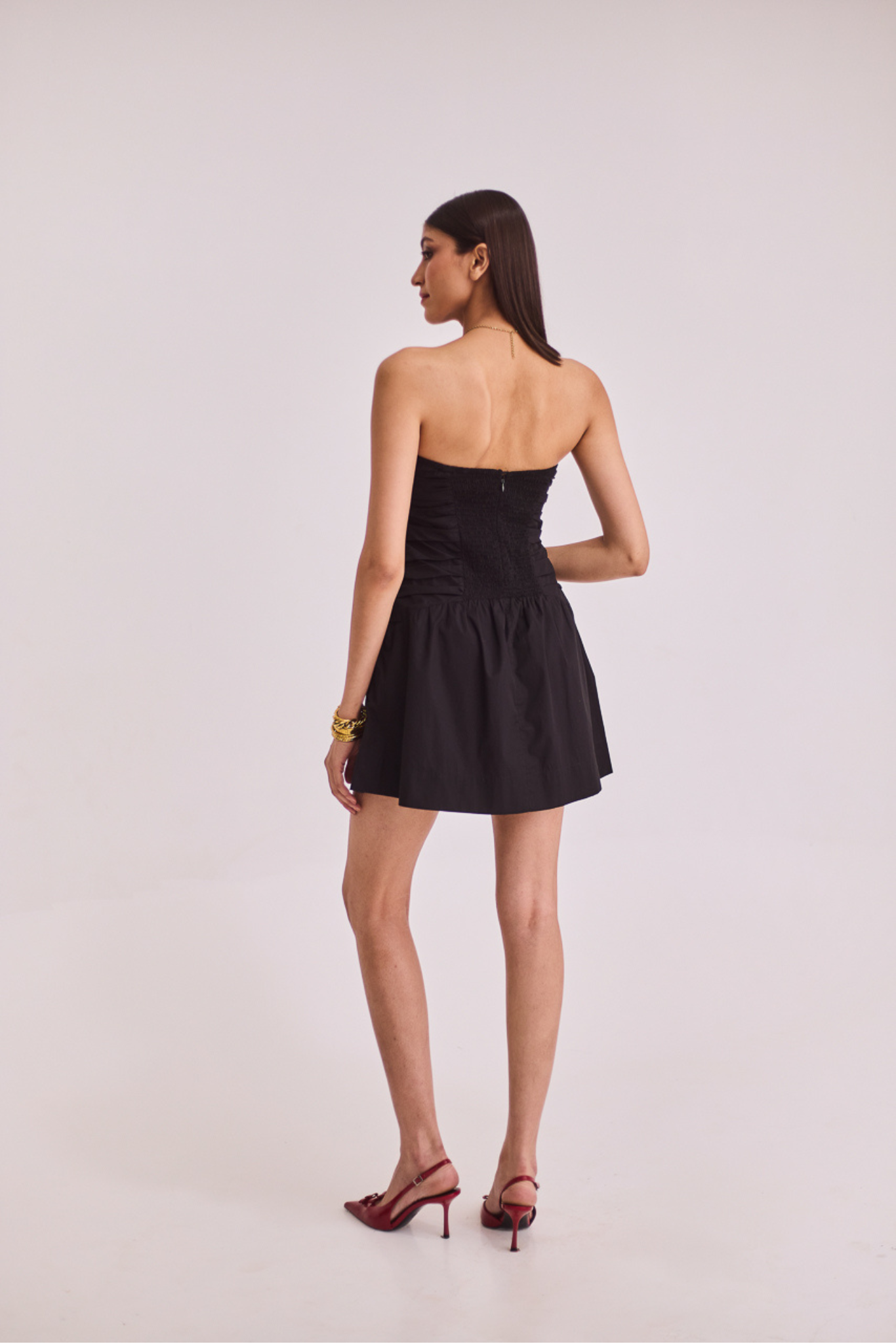 Black Strapless Short Dress