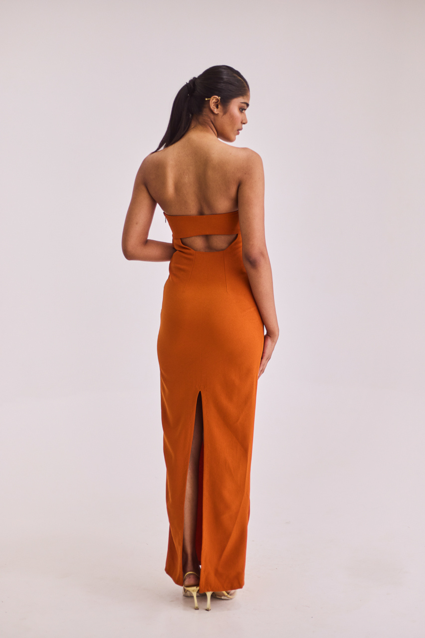 Rust Midi Tube Dress with Bolero