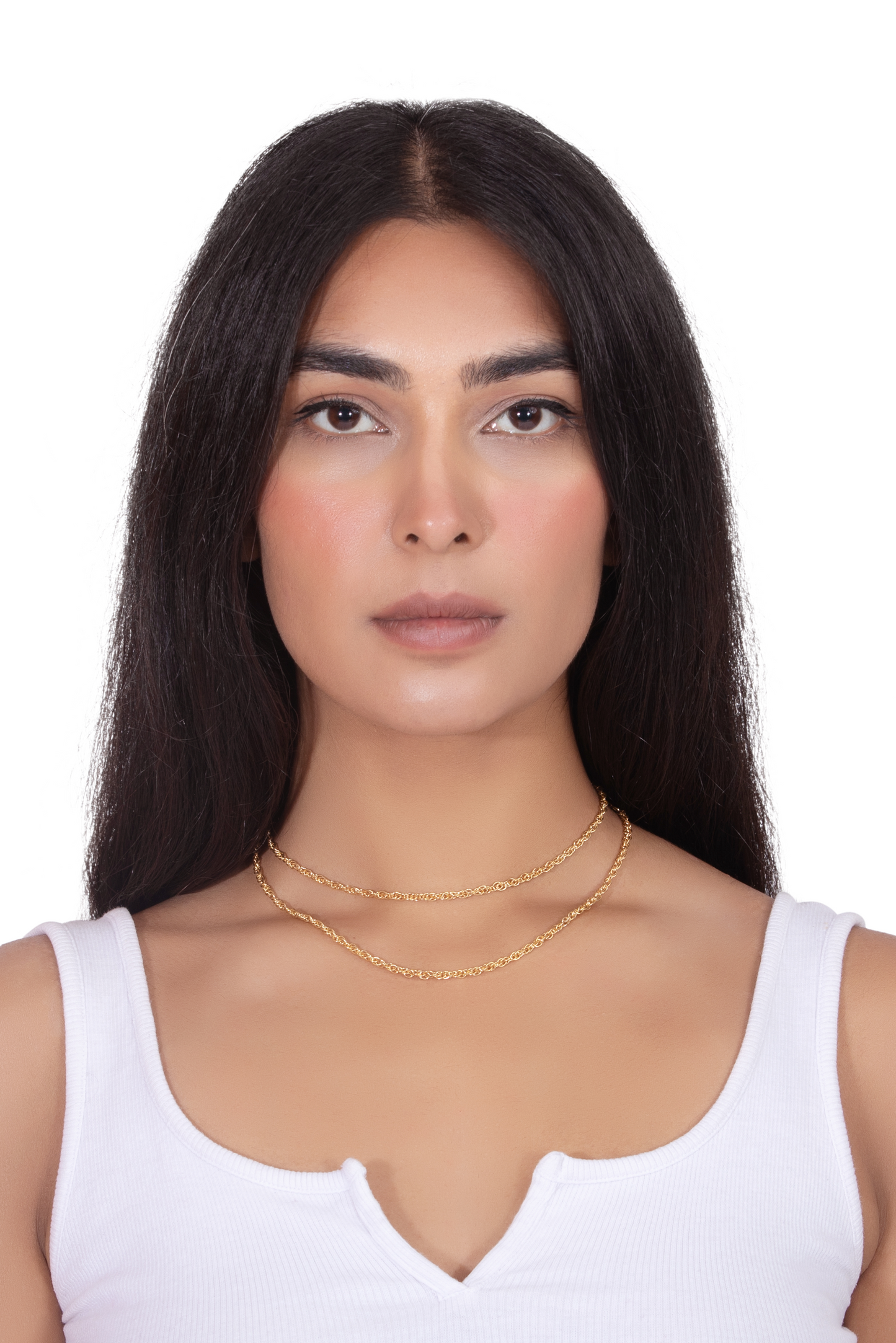 Amal Long Gold Chain Necklace